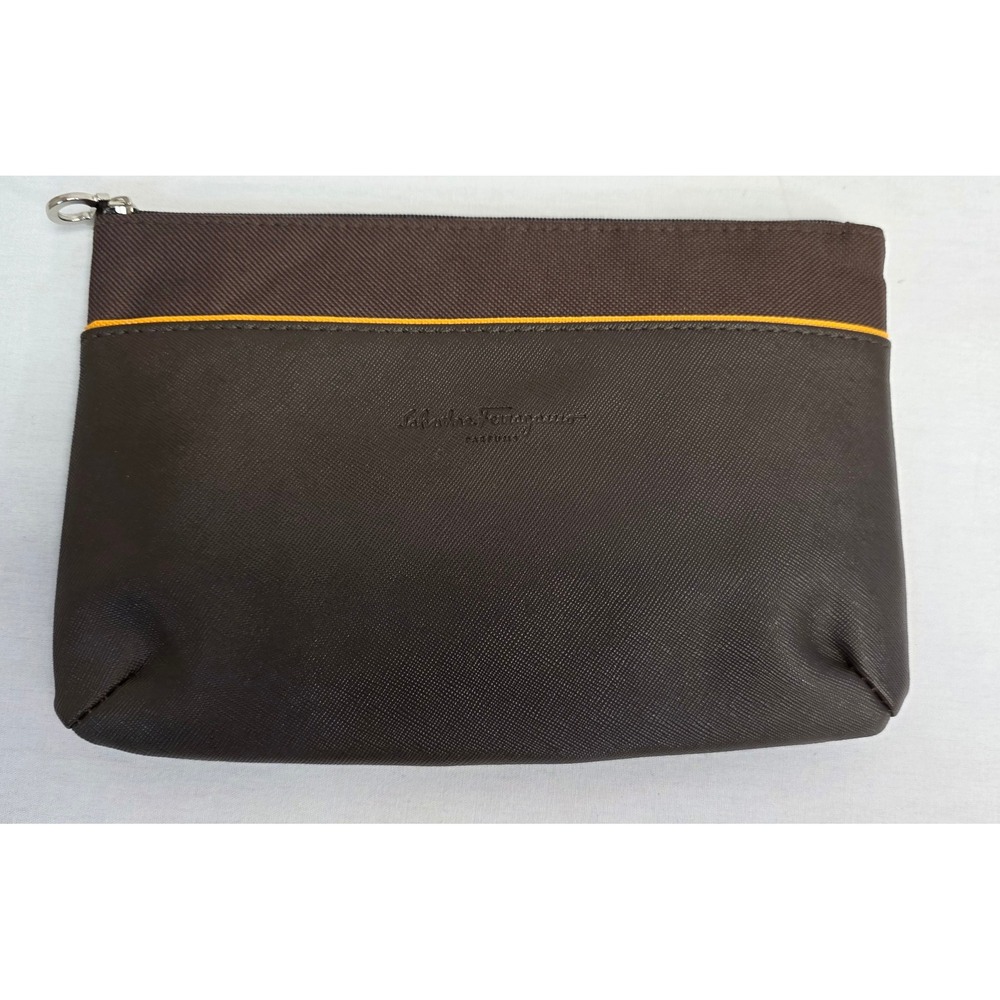 Salvatore Ferragamo Parfums Aerolineas Argentinas Travel Toiletry Pouch Brown - Picture 2 of 11